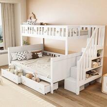 Kids Bed Frames, Headboards & Footboards - White + Solid Wood + 90cm*200cm - View 2