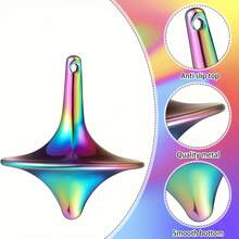 1 con quay hồi chuyển bằng hợp kim kẽm, bóng quay để bàn cao cấp, tinh tế và cân bằng hoàn hảo, thích hợp cho các hoạt động văn phòng, thay thế cho con quay ngón tay, trang trí cho không gian làm việc, phụ kiện văn phòng đơn giản nhất, đồ trang trí bàn làm việc thanh lịch, mặt kim loại bền, dụng cụ nhỏ xoay trơn tru, đồ chơi để bàn, vật thể quay bằng tay, thích hợp cho các chuyên gia văn phòng và sinh viên học tập - Nhiều màu - Xem 5