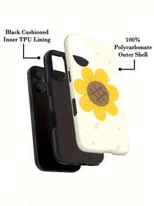 Estuche para teléfono con diseño floral de girasol amarillo compatible con estuches para teléfonos   17  16 Pro Max  15 Pro Max  13 y  12 Hecho de material TPU a prueba de caídas, resistente al desgaste y cómodo de sostener Un gran regalo para familiares, amigos, seres queridos, novios/novias y para Navidad - Blanco - Ver 6