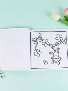 50 Animals Coloring Book For Adults & Teens: Animals And Flowers For Relaxation (Cozy Coloring Books) - Multicolor - View 5