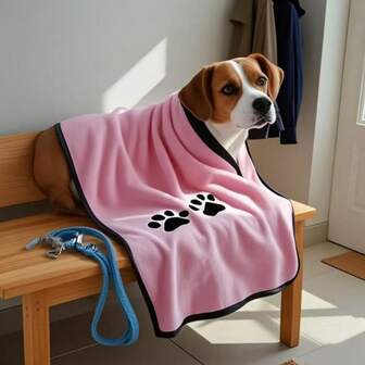 New Embroidered Thick Super Soft Microfiber Pet Towel | Cat Dog Quick Dry Absorbent Bath Towel | Multi-Functional Non-Slip Pet Bed Mat, Essential For Pet Owners / Hoarders!