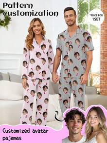 Printstory Custom Women's Pajama Set, Can Print Any Design, Personalized And Unique Gift, Perfect For Family, Friends, And Holiday Parties - White - View 5