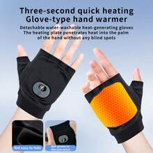 Heated Gloves , Portable Heating Gloves With Digital Display, Heated Glove Fingerless For Women Man, Reusable Smart Thermostatic Heated Fingerless, For Outdoor Work, Cycling,Gift, Present, Celebration