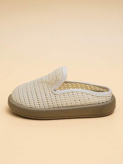 2025 Best-Selling Kids' Breathable Mesh Shoes, Full Hollow-Out Design, Elastic Insole, Soft Sole, Anti-Slip, Kindergarten Indoor Shoes, Suitable For Boys And Girls, Casual Shoes!