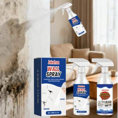 120 ml Peinture en aérosol pour réparation de murs / Nettoyant mural anti-moisissure, convient pour la saleté des murs, les moisissures, la décoloration, la rénovation, le nettoyage des murs, la couverture des taches, l'imperméabilité, la réparation et la rénovation des murs, la peinture de rénovation anti-moisissure, le nettoyage des taches et des moisissures, résistant aux rayures, facile à nettoyer, convient pour : traces de pattes d'animaux de compagnie, décoloration des murs, moisissure murale, graffitis d'enfants, dommages aux murs, peinture murale blanche, à base d'eau, faible en COV, meilleur choix pour éliminer les taches murales