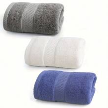100% Cotton Quick-Dry Luxury  Thread Bath Sheet, Towel, Hand Towel,13*32inch,Ultra-Soft & Highly Absorbent For Gym, Spa, For Men & Women, Elegant Modern Design ,Colorfast For Daily Use,Suitable For Everyday Family Use And Travel, An Ideal Gift - Pack of 3 (assorted colors, one of each color) - 查看 8