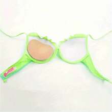 1 Pair Bikini Padding, Push-Up Bikini Swimsuit Inserts, Thick Breathable Foam Bra Cups, Product Size: Length 4.11 In / Width 3.15 In, Beach Essentials, Beach Accessories, Pool Float - Beige - View 7