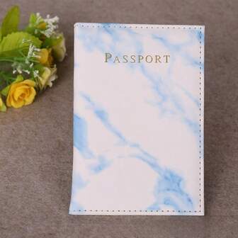 Marble Pattern Passport Holder, Travel Passport Cover, Document Organizer