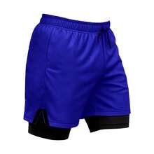 Kit Of 3 Dry Fit Thermal 2-In-1 Training Shorts With Cell Phone Pocket And Towel Holder - Fitness/Gym Shorts - 查看 2