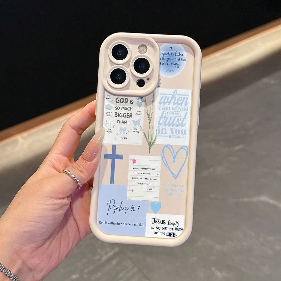 A Simple And Stylish Pink Phone Case With Flower Tag Pattern, Suitable For IPhone 11/12/13/14/17,11 Pro Max,12 Pro Max,13 Pro Max,14 Pro Max,15 Pro Max,16 Pro Max,17 Pro Max,7 Pro,17 Air And Galaxy S22/S22+/223/223+/224/S24+/S25+/S25 Ultra. As A Gift For Family And Friends, It Is Suitable For Various Occasions Such As Birthdays, Spring Festival, Holiday Celebrations, Couple Anniversaries, Valentine's Day, Etc. It Is A Fashionable Choice. - 米色 - 查看 1