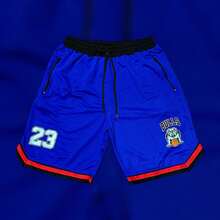 Summer Loose Pocket Drawstring Knot Sports Daily - 寶藍色 - 查看 6