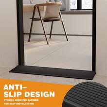 1pc 0.9m/35.43inch Self-Adhesive Threshold Step Slope Strips, Multipurpose Ramp Pad Strips Easy Installation For Home, Office Reduces Tile Transition Strips Home And Outdoor Use, Suitable For Indoor Door Sills, Upward Steps, And Stairs