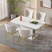 Chaises de salle à manger - Beige 6 - Voir 4