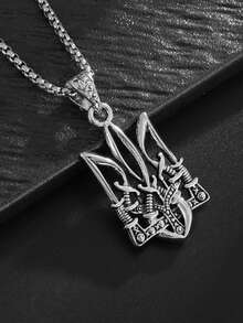 1件装龙形吊坠项链，男女皆宜，朋克风时尚饰品，镶嵌合成锆石，周年纪念礼物，母亲节礼物 - 龍項鍊 - 查看 3