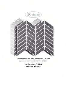 1/4/10/20片装防水自粘防溅瓷砖，10英寸 x 10英寸，适用于厨房和浴室 - 彩色 - 查看 14