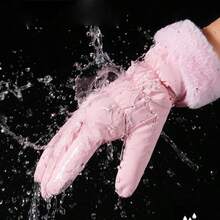 Autumn And Winter Gloves, Warm For Women's Cycling, Touch Screen Gloves With Fleece, Cold And Windproof Skiing Gloves - Multicolor - View 4