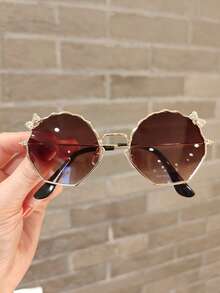 3/2/1pcs Cute Bowknot Children Fashion Glasses, Fashionable Versatile Fashion Glasses, Kids Metal Glasses - Multicolor - View 9