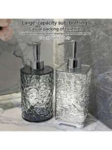 1个装豪华泡沫皂液器瓶 - 可重复灌装浴室沐浴露瓶，带按压泵，家居浴室装饰，秋季装饰，返校季装饰 - 彩色 - 查看 2