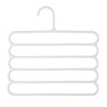 10Pcs 5 Layer Multifunctional Portable Storage Travel Hangers , Anti Slip, Multi Layer Clothing Store Wardrobe Clothes Hanger, Shoes Jeans Boots Skirt, Pants Hangers Organizer Space Saving, Suitable Dormitory,  Room, Home, Bedroom Use, School Supplies - 白色 - 查看 13