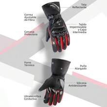 Guantes de Motocicleta para Invierno, con Pantalla tctil, Impermeable, Resistente al Viento, Trmicos para Nieve, Ciclismo, Correr, Motocicleta, Conducir - Hombre y Mujer - inicial - Ver 4