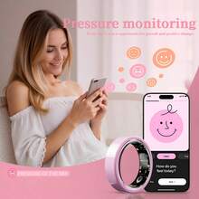 Upgraded Smart Ring For Women Men, Smart Health Ring - IP68 Fitness Ring, Fitness Tracker With Sleep Tracker, Step Tracker, Distance Monitoring For IPhone And Android - Birthday Gifts/Father Gifts/Mother Gifts - 粉色 - 查看 7