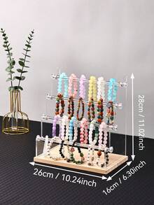 Support d'affichage de bracelet en acrylique, convient pour l'affichage de bracelets à perles, bracelets joncs, bijoux et accessoires - Multicolore - Voir 12