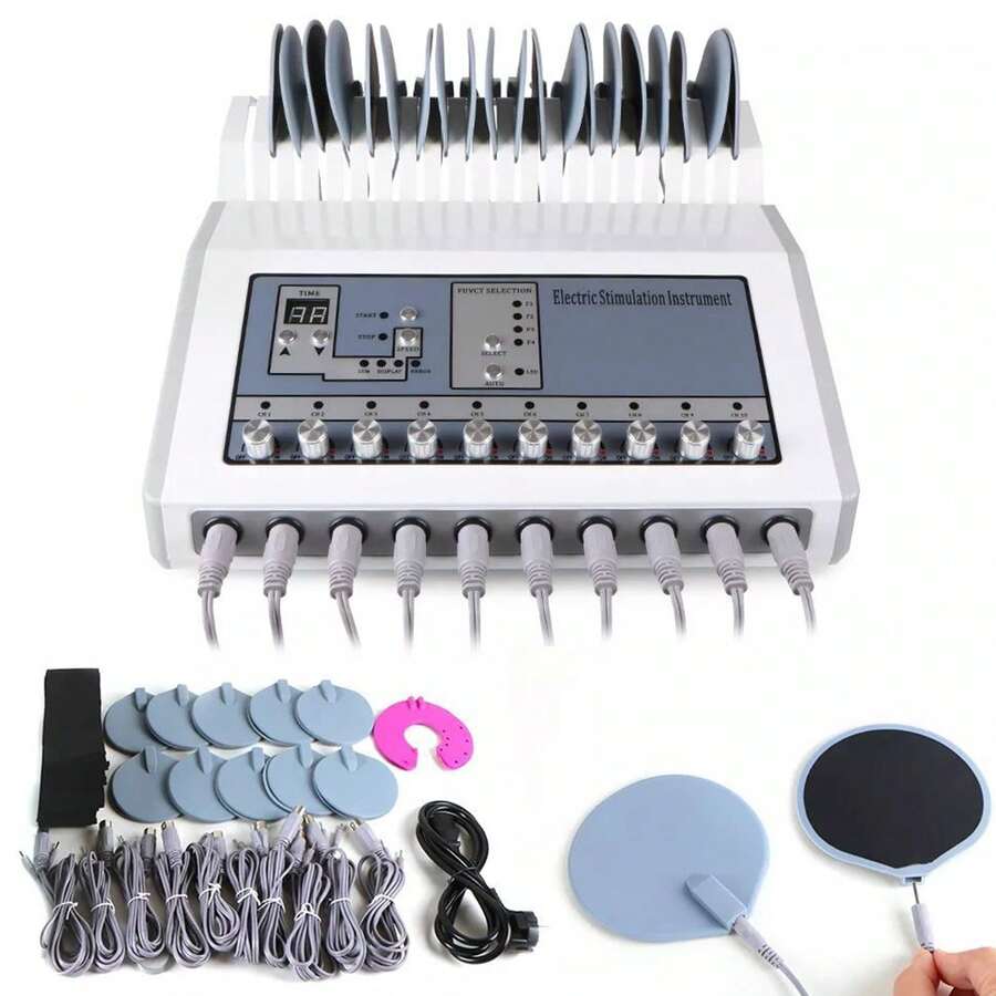 El EMS estimula puntos de acupuntura especiales en el cuerpo a través de la producción de pulsos electrónicos, la electroterapia ejerce eficazmente los músculos, alivia todo tipo de dolores físicos, promueve la circulación sanguínea, acelera el metabolismo, ayuda a perder peso, aprieta la piel, aumenta el pecho, le trae líneas corporales fascinantes y se mantiene saludable. El equipo está cuidadosamente diseñado de acuerdo con la investigación biónica del cuerpo humano, que integra funciones como romper la grasa, disolver la grasa, drenar la linfa y apretar la piel, y utiliza medios de alta tecnología para masajear y electroterapia, con resultados notables. Adelgazamiento, eliminación de la fatiga, mejora de la enfermedad del hombro y el cuello, mejora de la enfermedad articular, senos hermosos, recuperación posparto. Periartritis del hombro, Espondilosis cervical, tensión muscular lumbar crónica, lesión nerviosa de tejidos blandos, artritis reumatoide. - Blanco - Ver 1