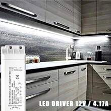 محول طاقة 12 فولت تيار 1-50 واط 230 فولت، محول طاقة مفتوح، مناسب لأضواء LED من نوع G4/MR16/GU5.3 والشرائط الضوئية، محول جهد منخفض 4.2 أمبير، خالي من الوميض (بدون وظيفة التخفيت) - 12 فولت - مشاهدة 3