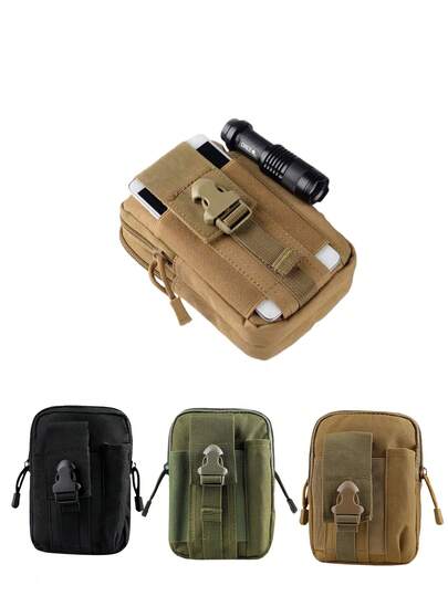 1/3pcs Outdoor Sports Waist Belt Sling Bag Accessories Buckle, Multifunctional Tool Portable Sling Bag, Suitable For Military Enthusiasts, Camouflage Waterproof Bag, Applicable For Outdoor Cycling, Combat And Surgical Use (Black Is Only The Waist Bag)