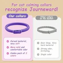 Collar calmante para gatos, paquete de 4, collar calmante para gatos, tamao ajustable, reduce eficazmente la ansiedad y el estrs durante 30 das, collar  con feromonas para gatos, p - 2 Morados y 2 Grises + 18.9 pulgadas - Ver 8