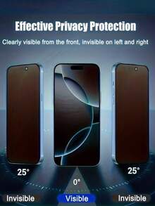 5pcs Full Coverage Matte Anti-Spy Screen Protector, Upgraded Edge Protection, Anti-Scratch Anti-Shock, Easy Installation, Bubble-Free. Compatible With IPhone 17 Pro Max/17 Air/16 Pro Max/16 Plus/15 Pro Max/14/13/12/11/XS/XR Series. - Black - View 5