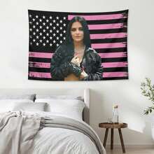 1pc - Music Celebrity Jessie Tapestry Murph Pink Art Music Album Cover Flag Tapestry, Used For Room Aesthetics, Living Room, Bedroom, University Dormitory Decoration, Used As A Gift For Friends, Comes With Free Installation Package - 彩色 - 查看 2
