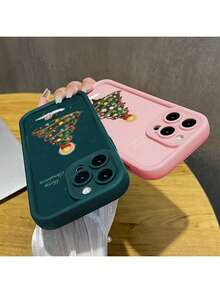 Fundas protectora de teléfono con Diseño Árbol De Navidad Festivo Colorido regalo de moda minimalista interesante para hombres y mujeres, adecuado para  16/15/15Pro/15ProMax/14/13/12/11/XsMAX,  17,  Max Series,A14/A15/S23 Ultra/A50/A12/A32/A52/A72/A51/A21S/A13/A14/S22 Ultra/S23/A33/A53/S20 FE,Protección completa contra caídas, resistencia a impactos y prevención de rayaduras,diseño creativo y de moda para hombres y mujeres - Bordó - Ver 10