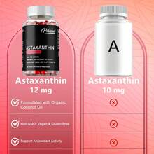 PSLALAE Astaxanthin 12mg - Antioxidant, Promotes Eye, Skin, Heart & Cardiovascular Health, Improves Concentration And Memory, Enhance Immunity - 120pcs - 120 Capsules - 查看 4