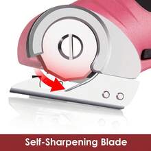 Cordless Electric Scissors, 4V Carpet Cardboard Cutter Tool, 2000 MAh, With Safety Lock, Rotary Cutter For Cardboard Packages Leather Plastic, Christmas Stuffers, Birthday And Valentine's Day Gift - Pink - View 8