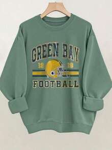 Vintage Green Bay Sweatshirt For Him, Green Bay Football Gift For Women2025 - 綠色 - 查看 12