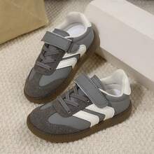 Toddler/Little Kid Comfortable Hook & Loop Strap Sneakers With Mesh Lining – Anti-Wear All-Season Sport Shoes For School & Daily Play - 灰色 - 查看 5