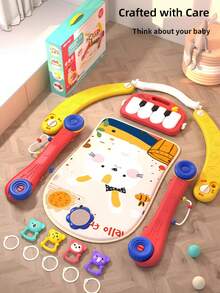 2-In-1 Baby Piano Walker - Soft Glowing Piano Keys, LED Light Design, Multifunctional Early Education Toy, Helps Baby Practice Independent Walking