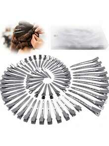 30/24/5Pcs Metal Alligator Hair Clips For Women Styling Sectioning, Hair Pins For Long Hair, Alligator Curl Loc Clips For Thick Hair Roller, Salon, Bows DIY Claw Clips Hair Claws Hair Barrettes, Hair Slide - Multicolor - View 7