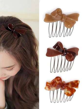 7 peignes à barrette en acétate avec dents, clips pour coiffure de femmes, épingles à cheveux pour frange et cheveux abîmés, cadeaux pour filles, accessoires pour cheveux, bijoux, peigne latéral