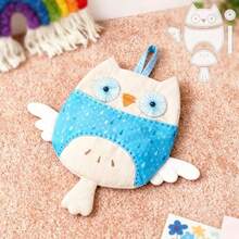 7件套猫头鹰造型悬挂式收纳袋缝纫模板，DIY猫头鹰图案绗缝模板，可自由移动机缝拼布图案模板，透明预折痕折叠模板，手工辅助工具 - 透明 - 查看 3