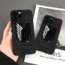 Fast EU Shipping (DE & ES) Phone Case With The Anime A-Attack On T-Titan, Compatible With IPhone Models 17, 16E, 16, 15, 14, 13, 12, 11, Mini, Pro, Max, Air, X, XR, XSMAX, 8 And 7 Plus, Designed To Prevent Falls With A Soft TPU Back Cover. - 黑色 - 查看 5