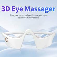 1pc 3D Smart Eye Massager, Hot & Cold Therapy, Adjustable Modes, Super Quiet Operation, USB Rechargeable, 300mAh Battery, Long Lasting, High Frequency Vibration, Relaxes Eye Muscles, Improves Blood Circulation, Relieves Eye Strain, Ideal Gift For Those Who Use Eyes Extensively - White - View 4