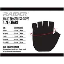 Raider Guantes sin Dedos (de Piel, Color Negro), Negro, XX-Large(CH) - Multicolor - Ver 3