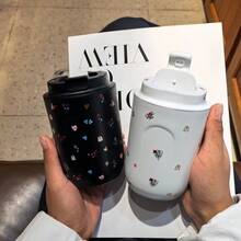 400毫升玻璃杯，高端咖啡杯，可定制贴纸图案，奢华牛奶杯，冬季暖身杯，抹茶杯。两用保温杯，专为女性设计，适合居家、办公、学校、聚会、旅行、露营等场合，也可作为礼物赠送。 - 彩色 - 查看 9