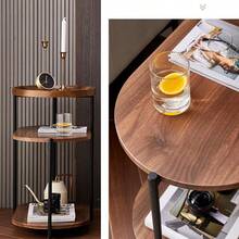 3-Tier Side Table Slim Side Tabl Living Room Coffee Table Bedside Tablewith Storage Shelf Sofa Versatile Furniture For Books Coffee And Bedroom Essentials Ideal Living Room Rustic Brown - RusticBrown - View 4