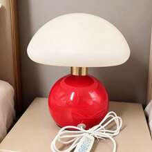 1PC Desk Lamp, Creamy Mushroom Light, Cute Mini Bedside Lamp, Used For Aesthetic Room Decoration, Dimmable Night Light, Bedroom Living Room, Bedside Table Lamp, LED Light For Eye Protection, Simple Retro Unique Bedside Table Lamp, Household Kitchen S - 2857 - View 13