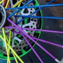 36pcs Colorful Spoke Covers, Suitable For Bicycle And Motorcycle Wheels - Impact Resistant, Anti-Scratch Decorative Covers, Easy Installation, Colors: Black, White, Red, Blue, Silver - Multicolor - View 7