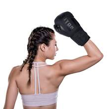 Boxing Training Gloves Enhancing Breathability Lightweight Material Suitable For Muay Thai Taekwondo - 黑色 - 查看 9