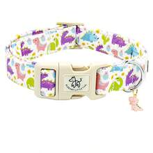Elegant Little Tail Dog Collar Dinosaurs Cute Dog Pet Collars Spring Summer Adjustable Soft Dog Collars - Green - View 1